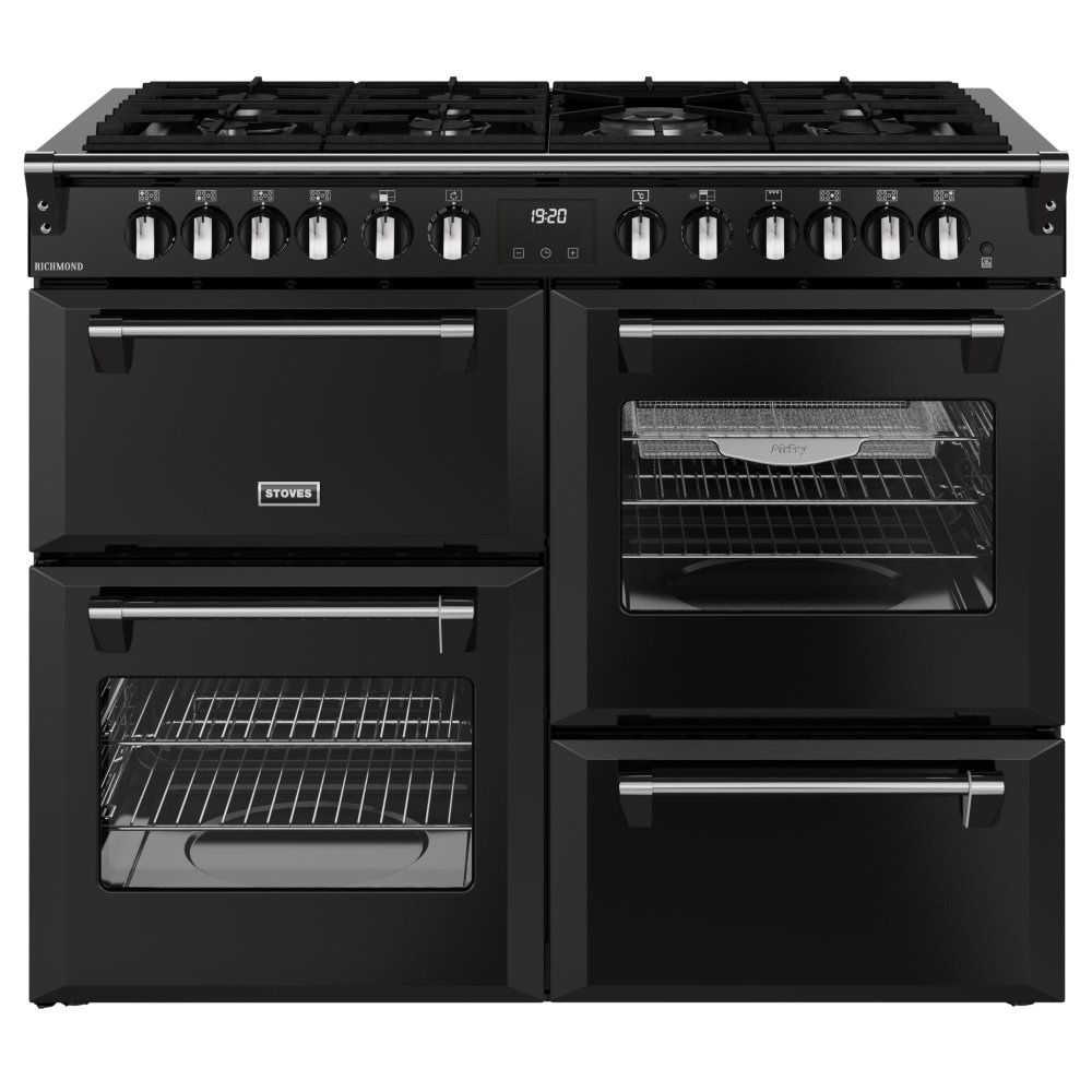 Stoves ST RCA RICH 110DF BLK 11862 Richmond 110cm Dual Fuel Range Cooker – BLACK