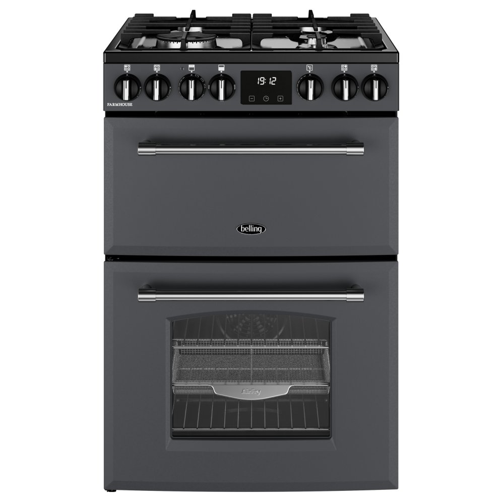 Belling BEL MRA FARMHOUSE 60DF ANT 11812 60cm Dual Fuel Mini Range Cooker - ANTHRACITE