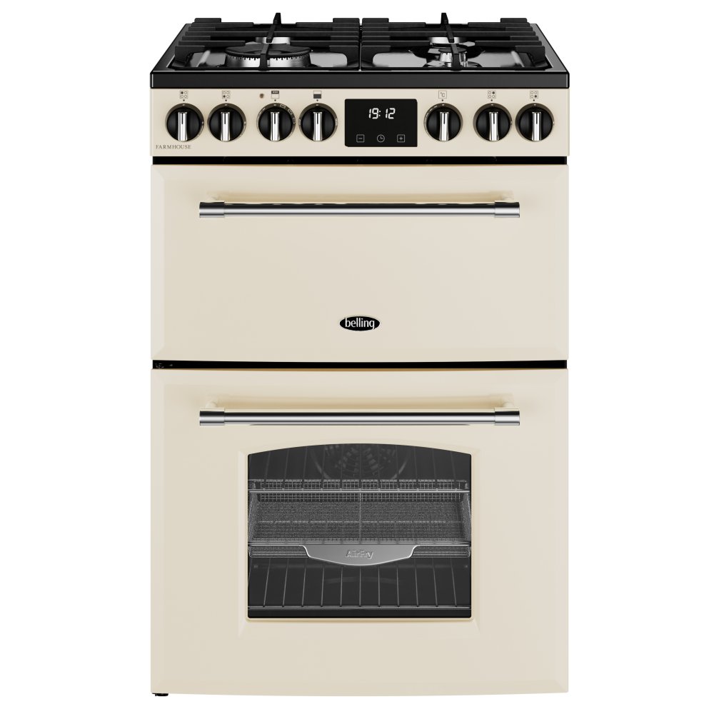 Belling BEL MRA FARMHOUSE 60DF CRM 11814 60cm Dual Fuel Mini Range Cooker – CREAM