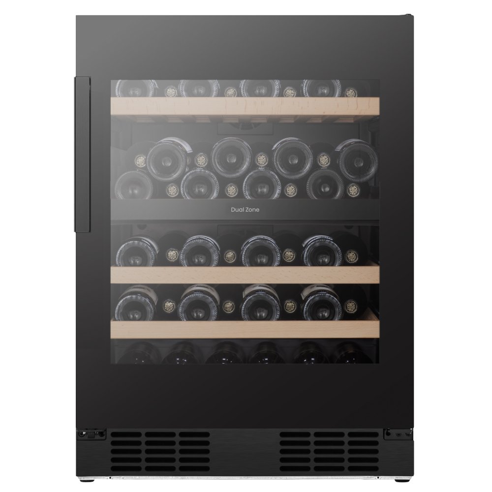 Hisense RW3N122GSLF 60cm Freestanding Undercounter Dual Zone Wine Cooler – BLACK