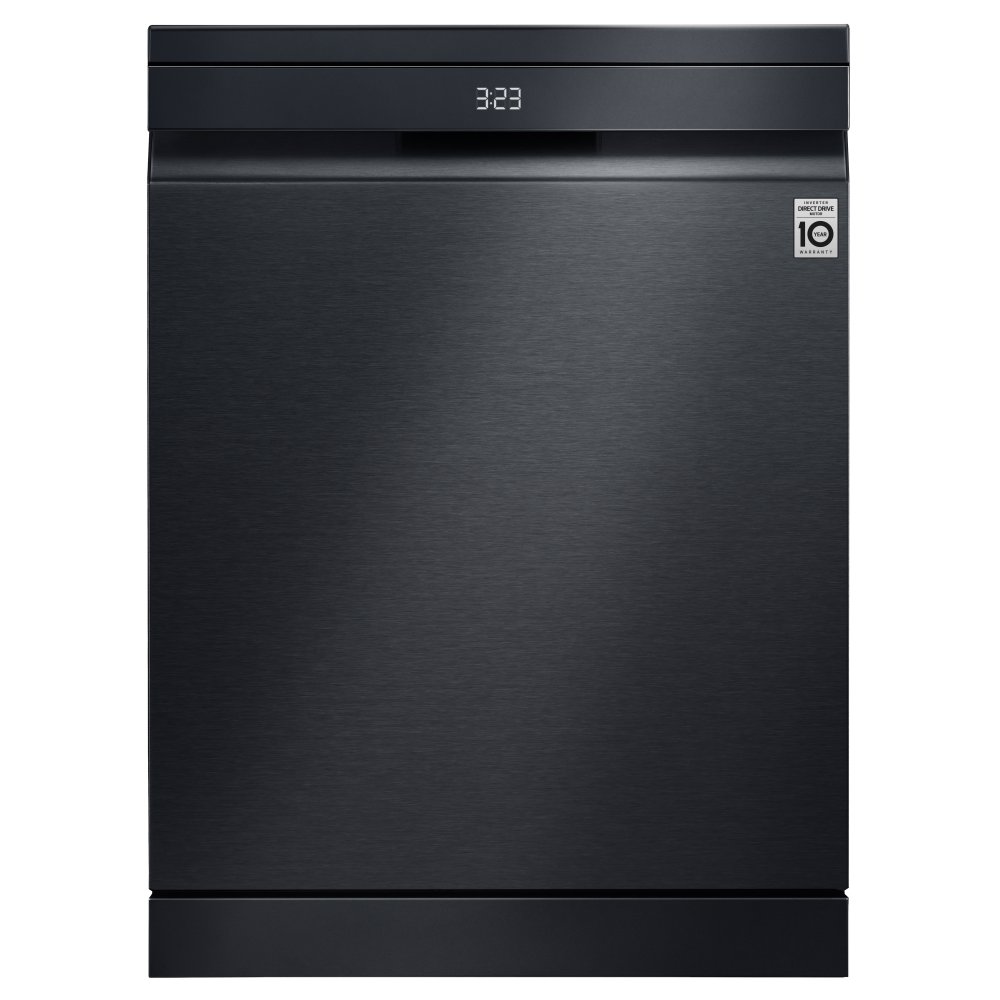 LG DF587HMS 60cm QuadWash Freestanding Dishwasher - BLACK STEEL