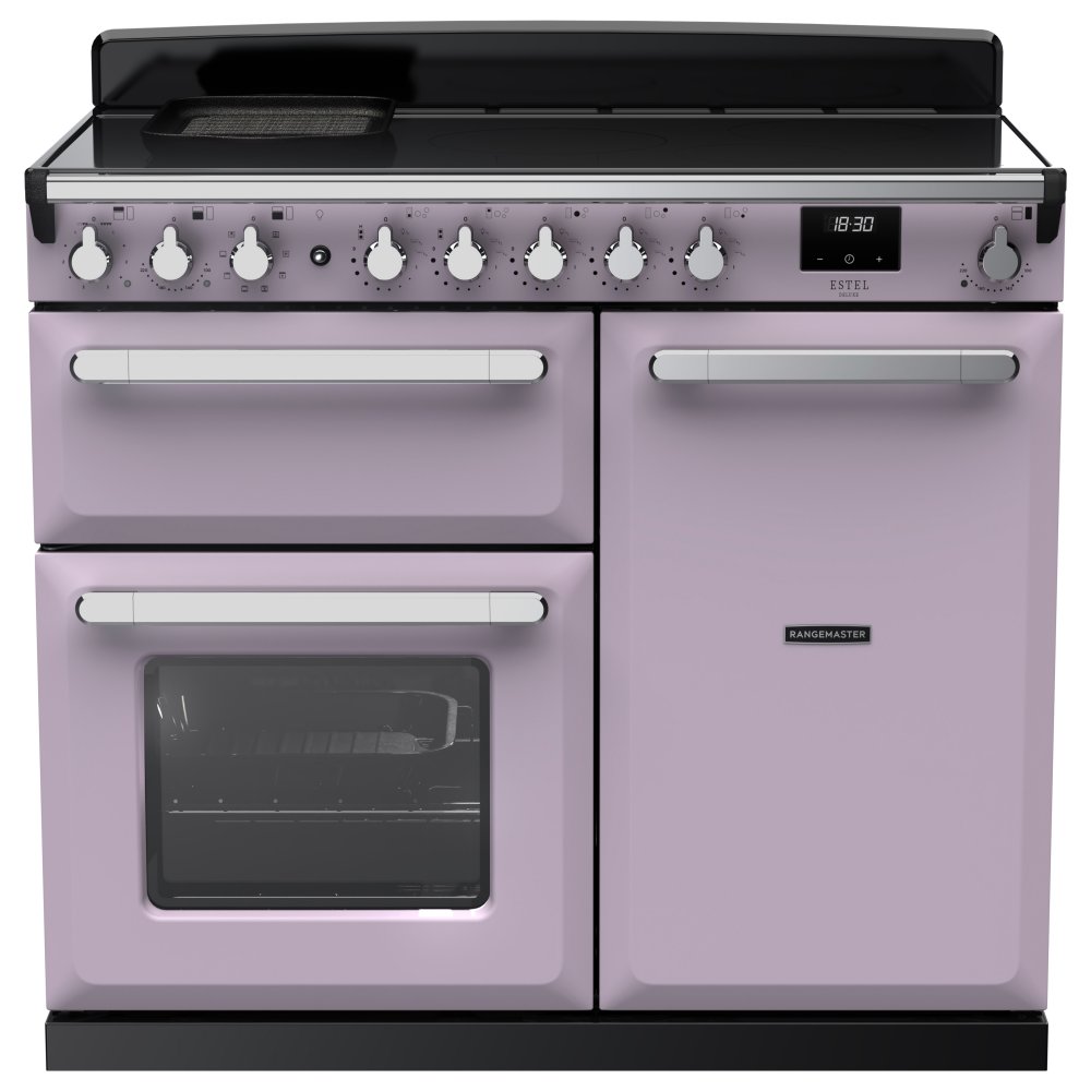 Rangemaster ESDL100EIPHTH/CM1 Estel Deluxe 100cm Induction Range Cooker With Chrome Trim 17859 - HEATHER