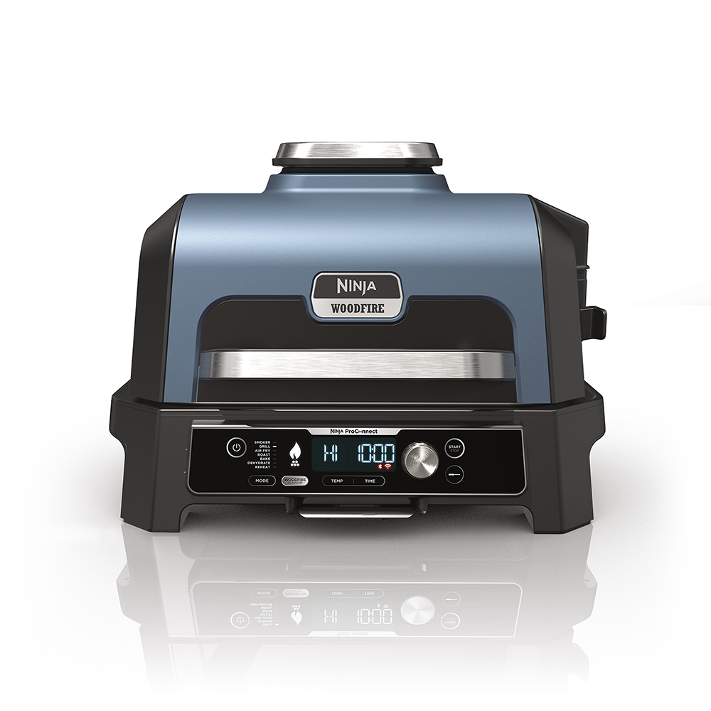 Ninja OG901UK Ninja Woodfire Pro Connect XL Electric BBQ Grill & Smoker - BLUE