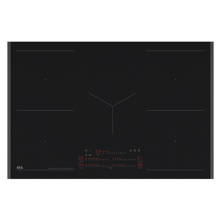 AEG TK85IM30FZ 78cm Series 8000 5 Zone Sense Boil+Fry SaphirMatt MaxiSense Induction Hob - MATTE BLACK
