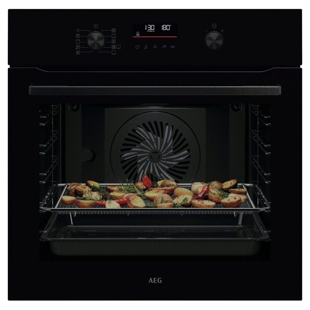 AEG OS6PB50AK Series 6000 Pyrolytic Multifunction Single Oven - BLACK