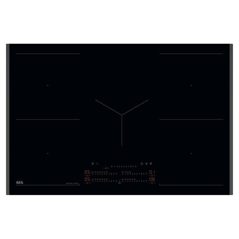 AEG SK85IM0XFB 78cm Series 6000 5 Zone MaxiSense Induction Hob – BLACK