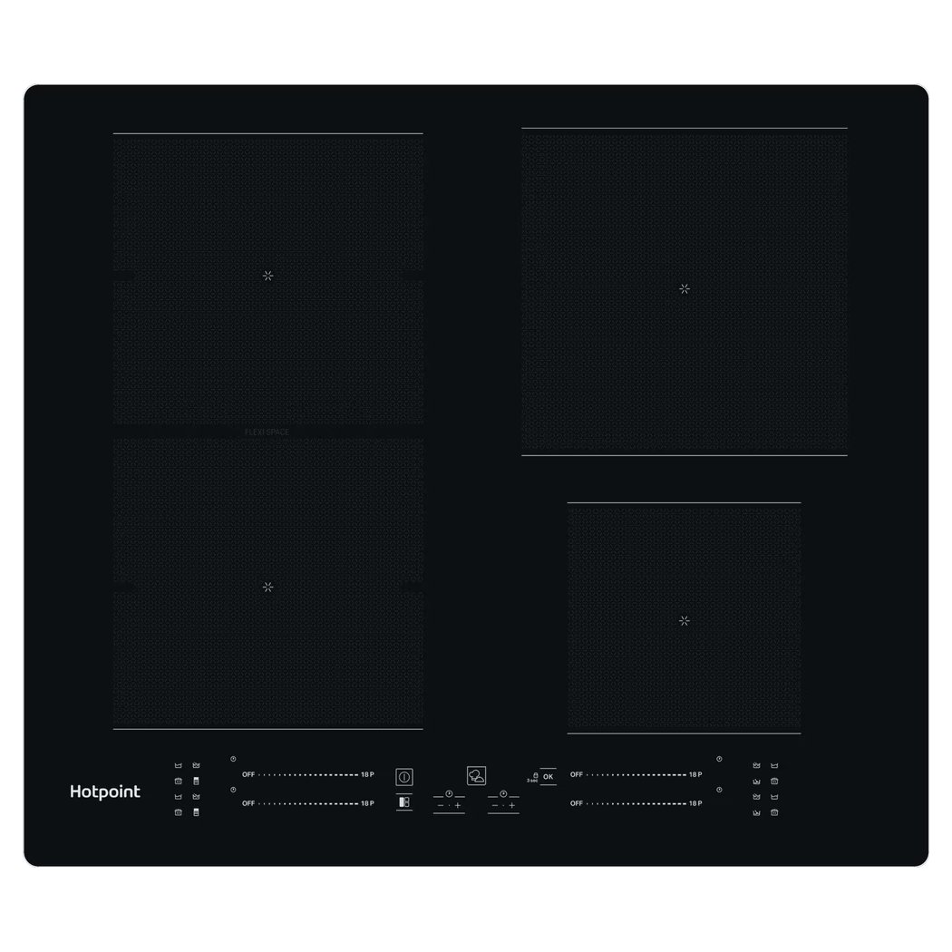 Hotpoint TS5760FNE 59cm Frameless Four Zone Induction Hob - BLACK