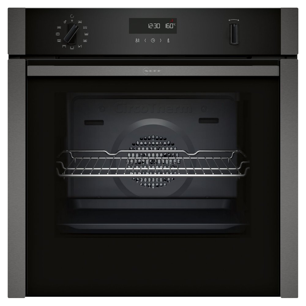 Neff B6ACH7AG7B N50 Slide & Hide Pyrolytic Single Oven – GRAPHITE