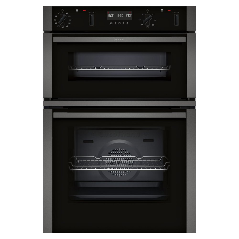 Neff U2ACH7AG7B N50 Pyrolytic CircoTherm Built In Double Oven – GRAPHITE