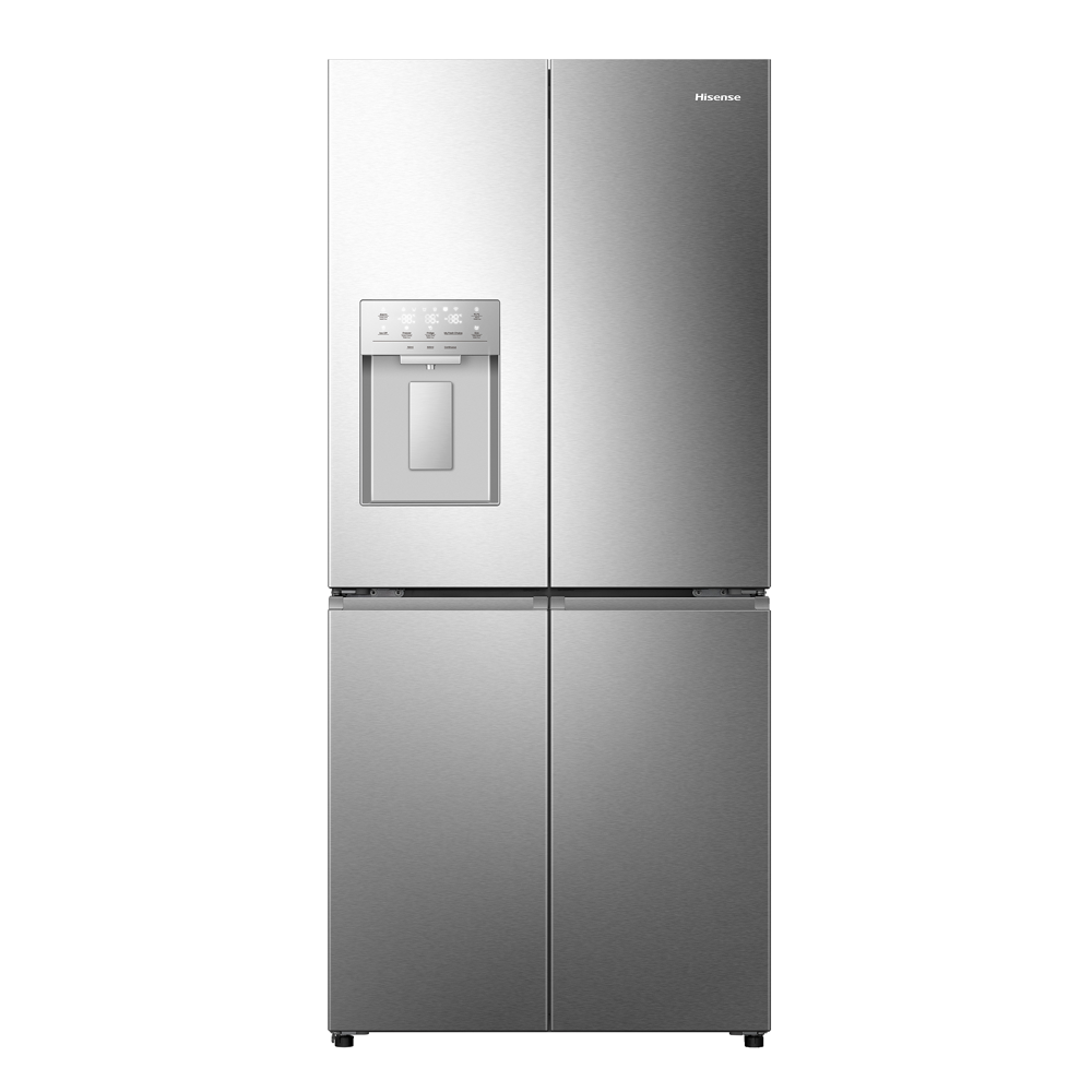 Hisense RQ5P470SYID 79cm PureFlat Four Door Fridge Freezer With Ice & Water Non Plumbed – SILVER