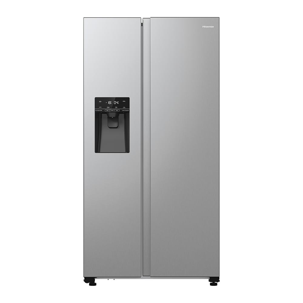 Hisense RS5P535NTCDUK PureFlat American Style Fridge Freezer Ice & Water Non-Plumbed – SILVER