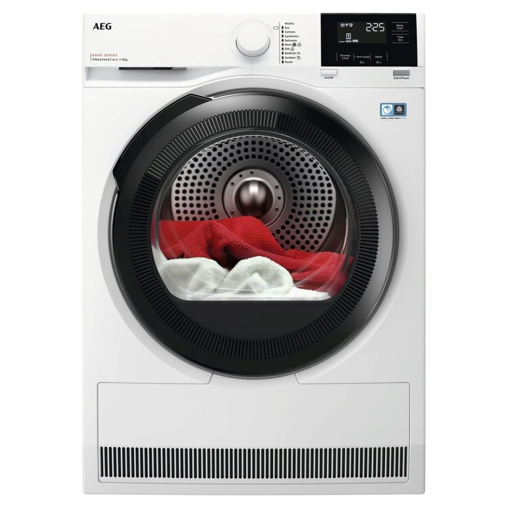 AEG TR819A4B 9kg Series 8000 Heat Pump Condenser Dryer – WHITE