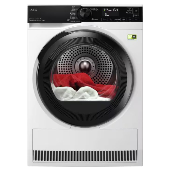 AEG TR948V4BC 8kg Series 9000 Heat Pump Condenser Dryer - WHITE
