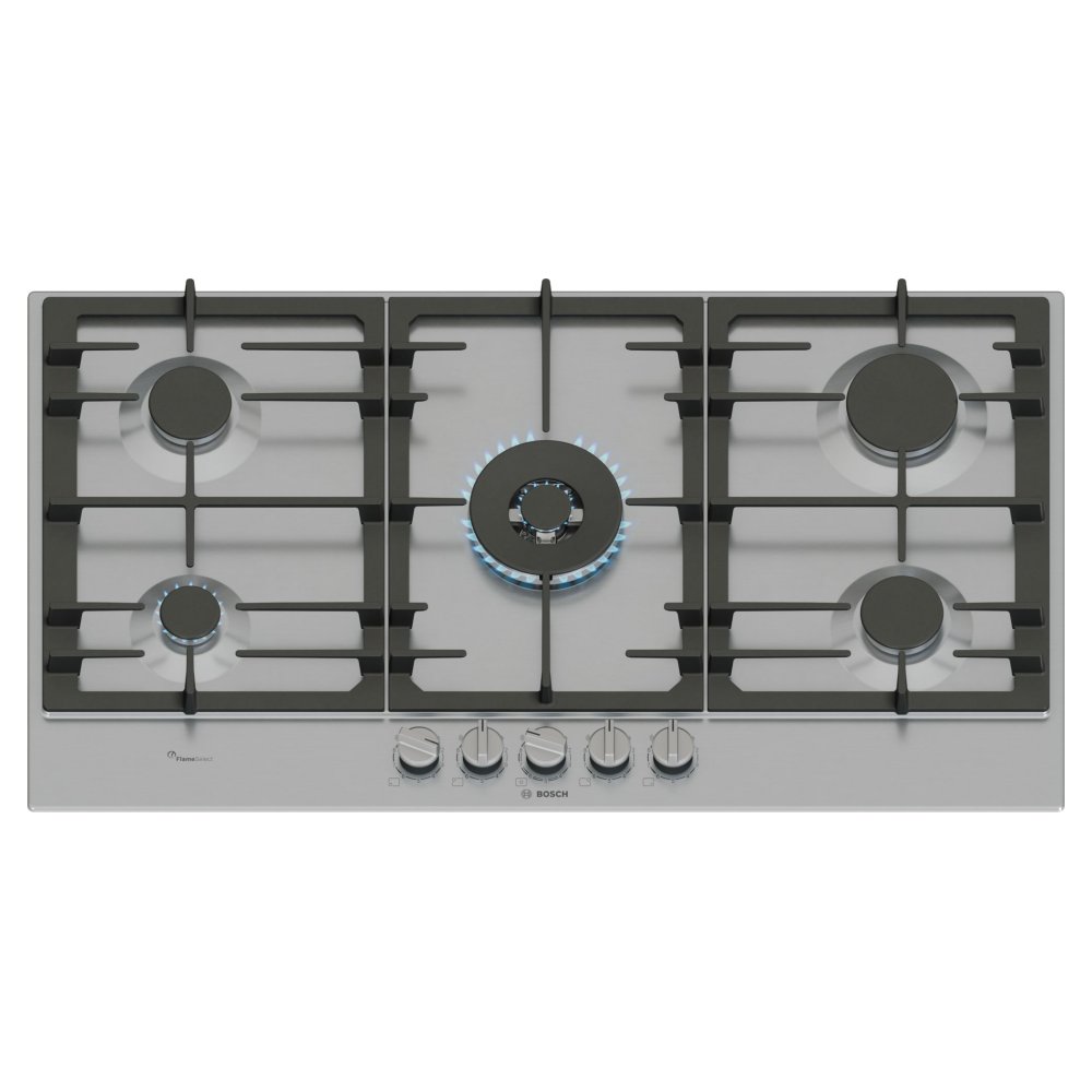 Bosch PCR9A5I90 90cm Series 6 5 Burner Gas Hob – STAINLESS STEEL