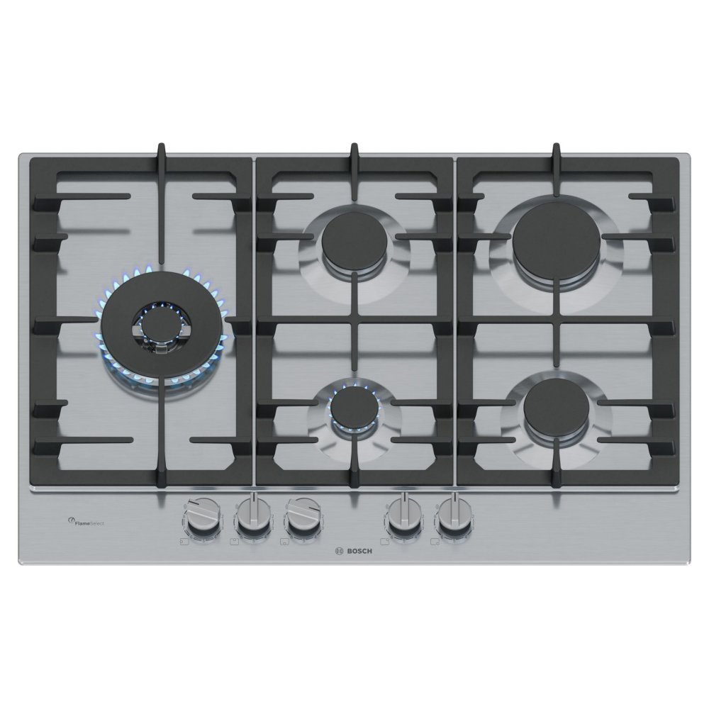 Bosch PCS7A5I90 75cm Series 6 5 Burner Gas Hob – STAINLESS STEEL