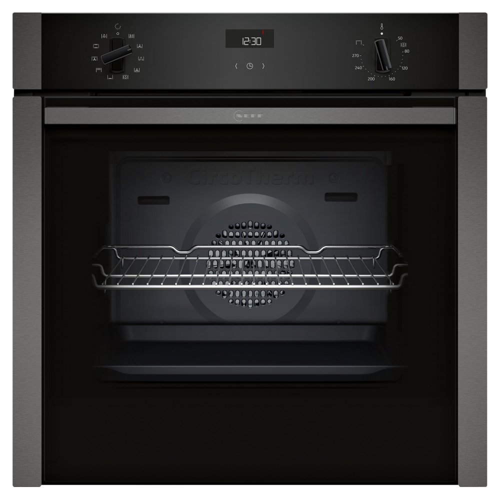 Neff B3ACE4AG3B N50 CircoTherm Single Oven SlideAway Door – GRAPHITE