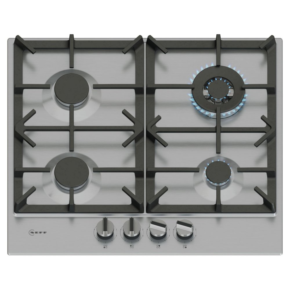 Neff T26CIH8N0 60cm N70 4 Burner Gas Hob - STAINLESS STEEL