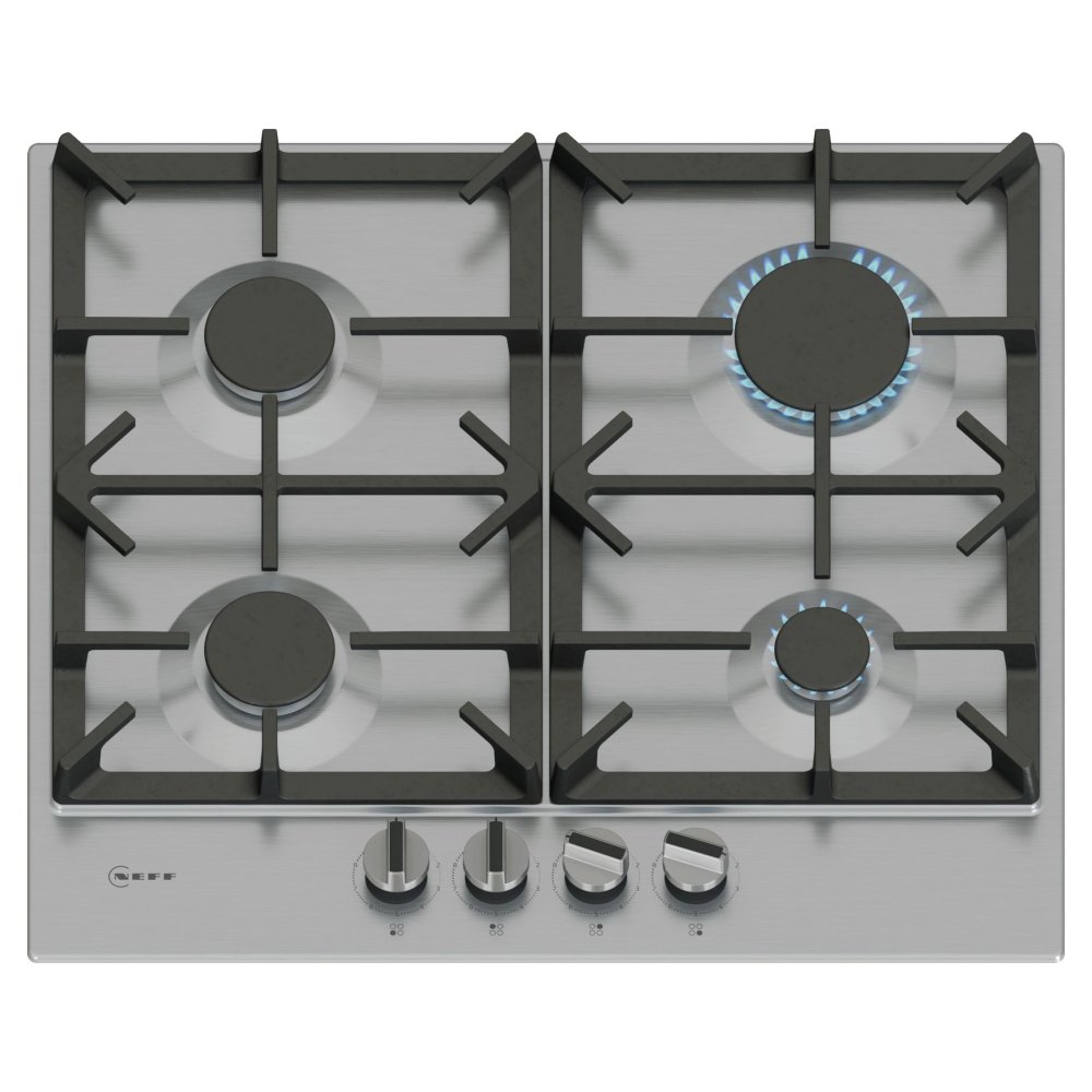 Neff T26CIP8N0 60cm N70 4 Burner Gas Hob – STAINLESS STEEL