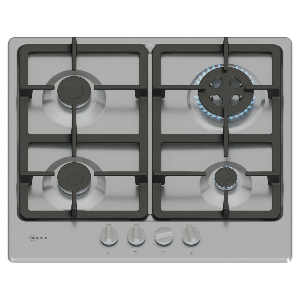 Neff T26GKH8N0 60cm N50 4 Burner Gas Hob – STAINLESS STEEL