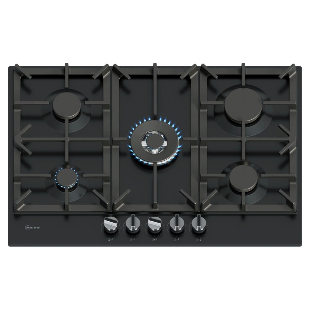 Neff T27CIQ8S0 75cm N70 5 Burner Gas Hob – BLACK