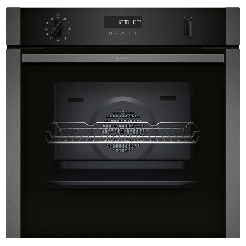Neff B2ACH7AG7B N50 CircoTherm Pyrolytic Multifunction Single Oven - GRAPHITE