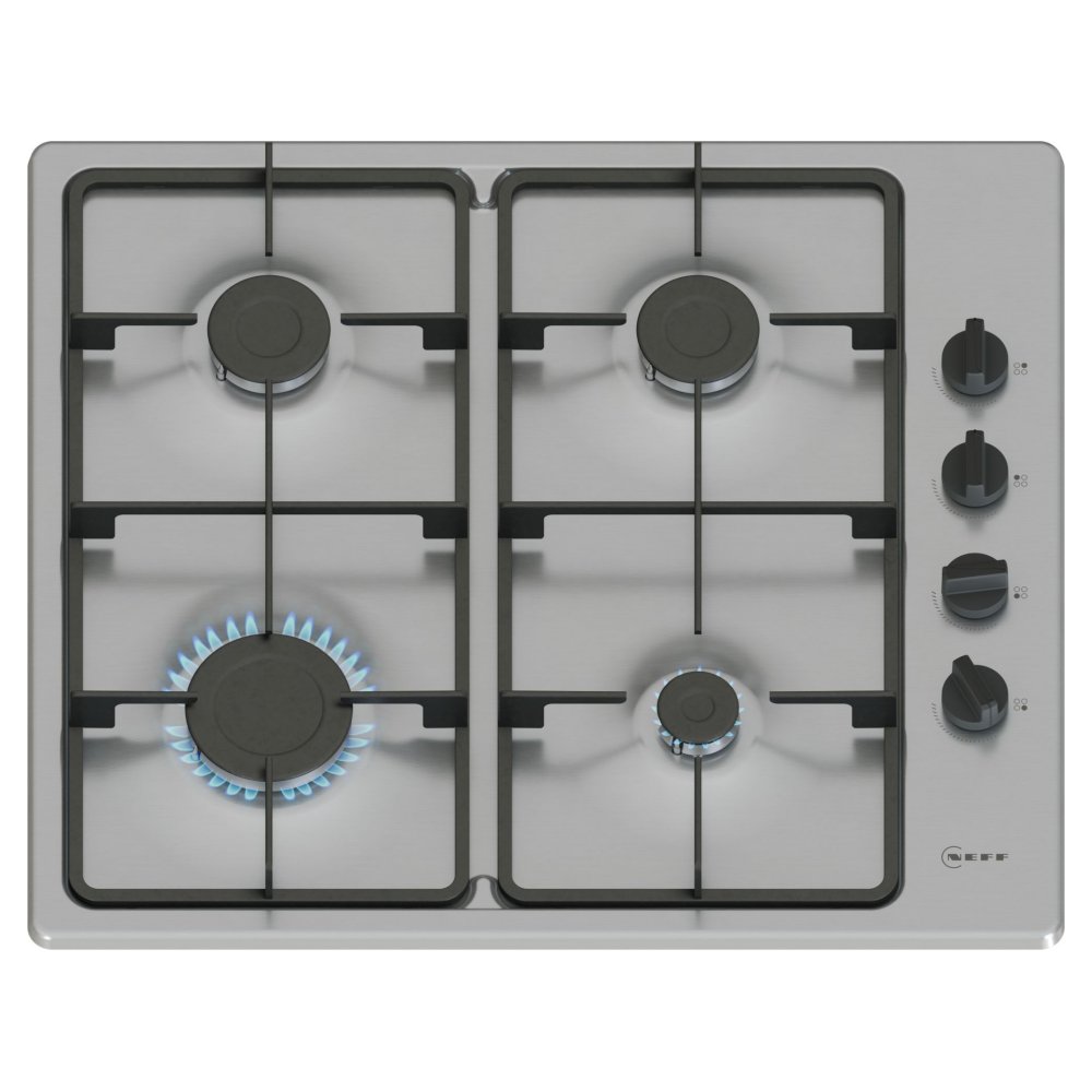 Neff T26BKP6N0 60cm N30 4 Burner Gas Hob - STAINLESS STEEL