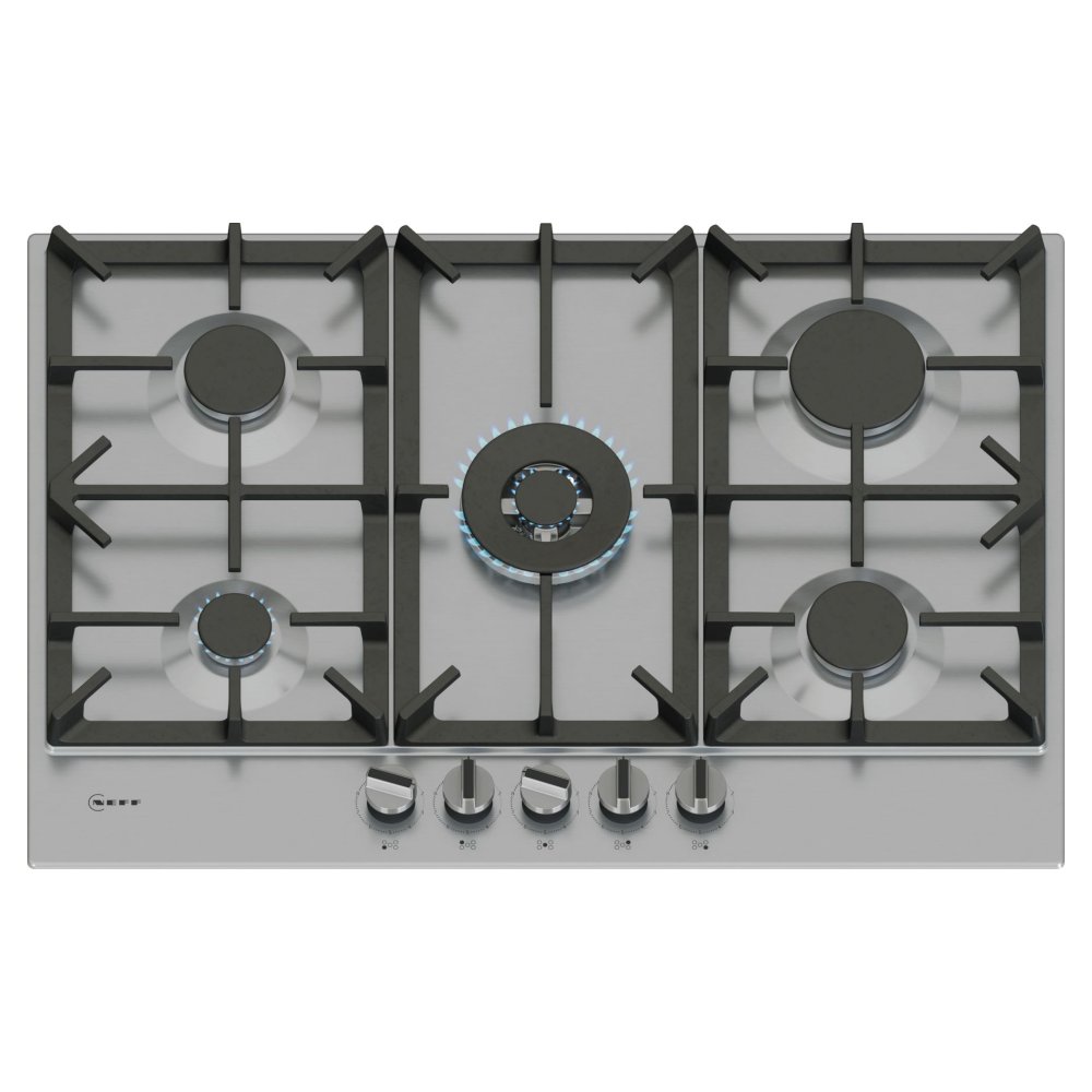 Neff T27CIQ8N0 75cm N70 5 Burner Gas Hob – STAINLESS STEEL