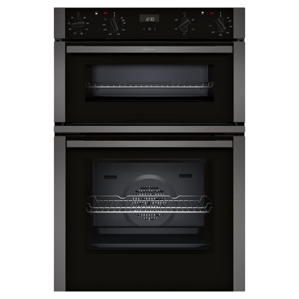 Neff U1ACE2AG3B N50 CircoTherm Built In Double Oven - GRAPHITE