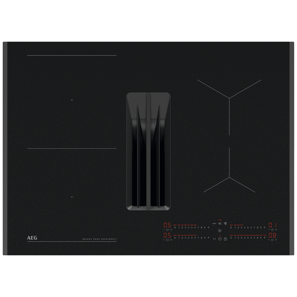 AEG TCH74B01FZ Series 6000 70cm Air Venting SaphirMatt Induction Hob - MATTE BLACK