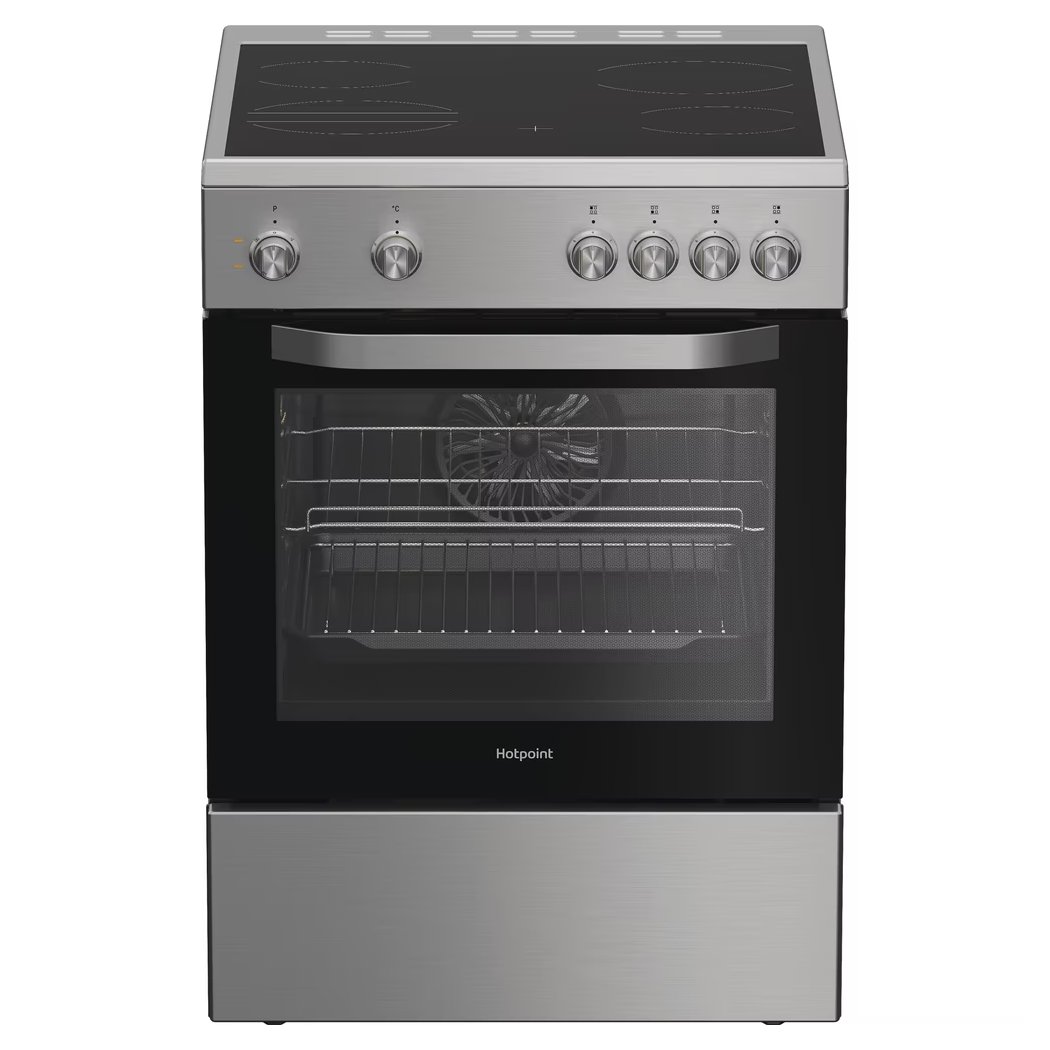 Hotpoint H6V5KMXUK 60cm Freestanding Ceramic Cooker - STAINLESS STEEL