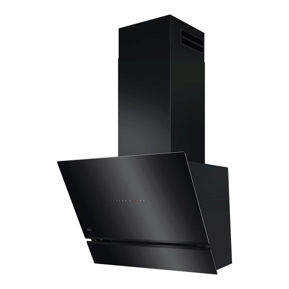 AEG NDV8761CB 60cm Series 8000 Angled Chimney Hood – BLACK