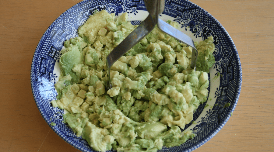 Mashed avocados