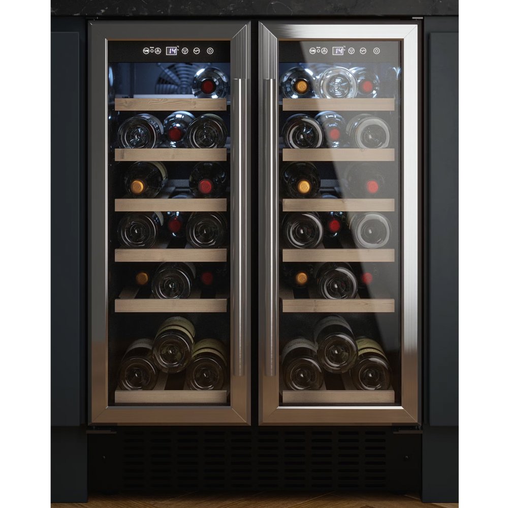 Cata UBSSWC60DD 60cm Dual Zone Freestanding Wine Cabinet – STAINLESS STEEL