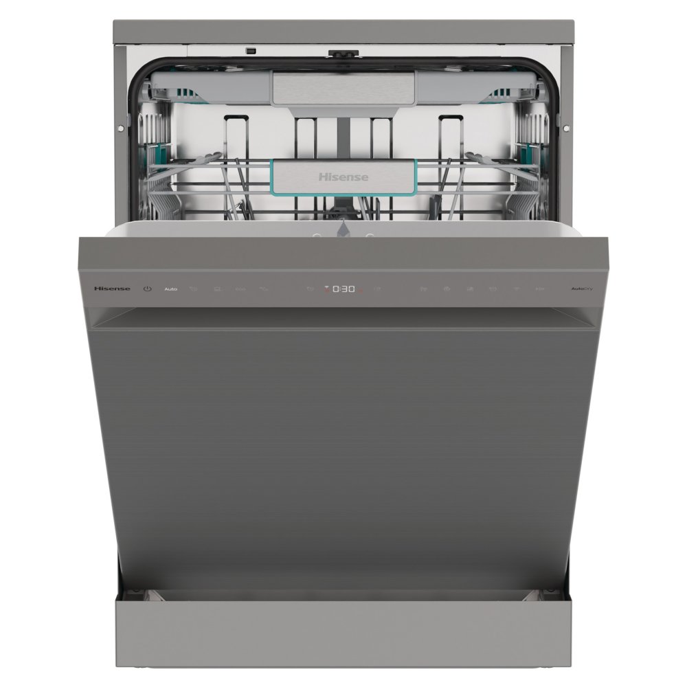 Hisense HS693A90XADUK 60cm Freestanding AutoDose Dishwasher – SILVER