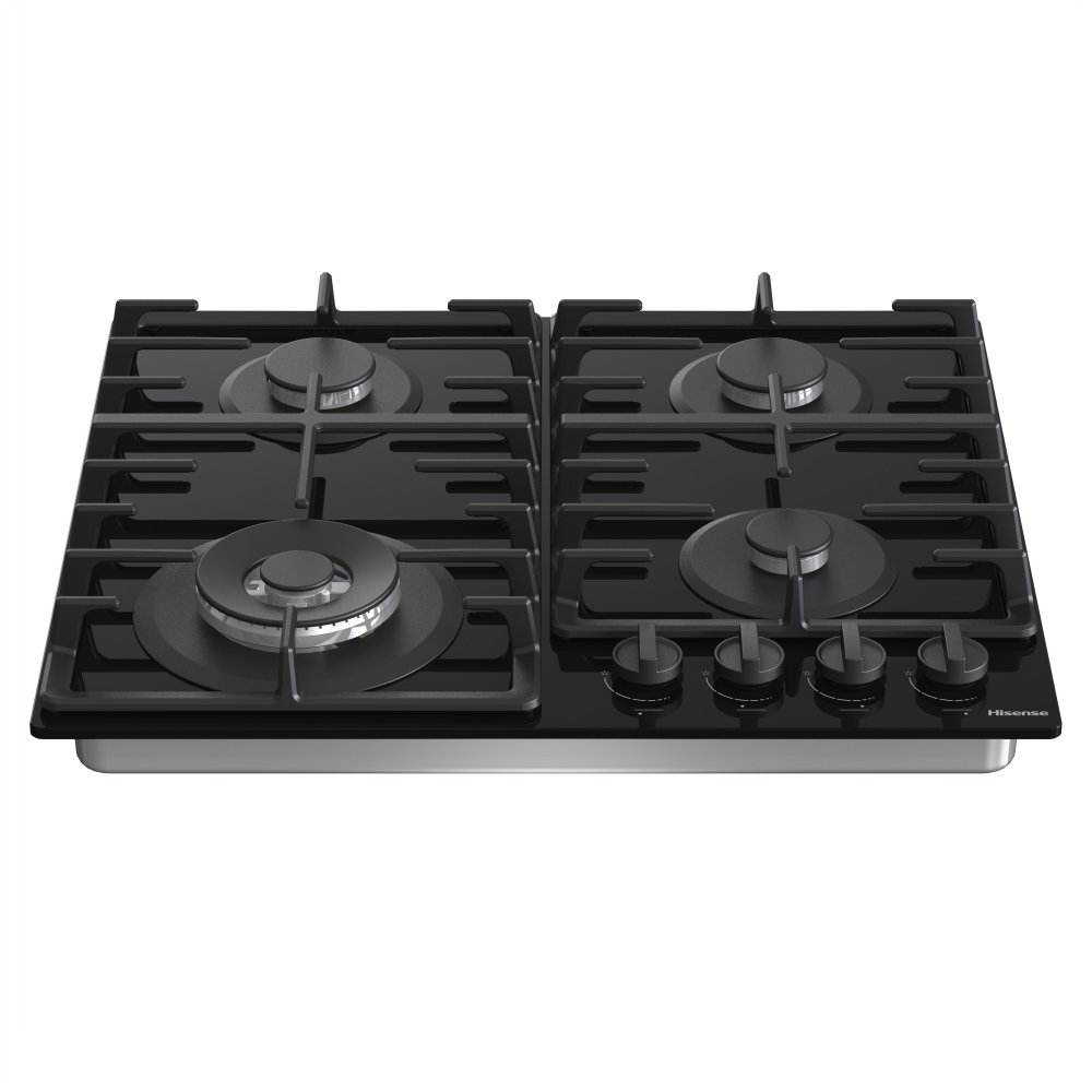 Hisense GG663BHF 60cm 4 Burner Gas On Glass Hob – BLACK
