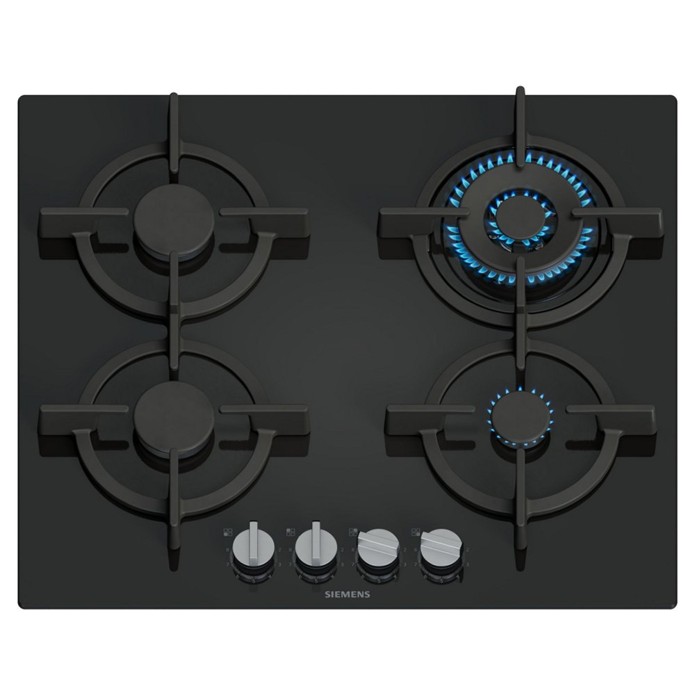 Siemens EP6A6HI10 IQ-500 60cm Frameless Gas On Glass Hob – BLACK