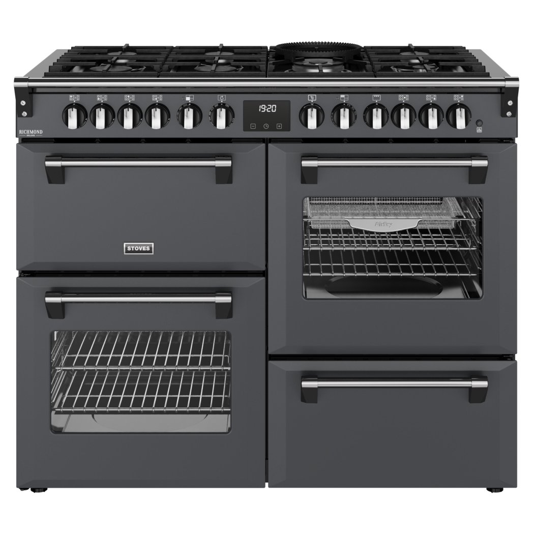 Stoves ST DX RCA RICH 110DF AGR 12027 Richmond DX 110cm Dual Fuel Range Cooker - ANTHRACITE