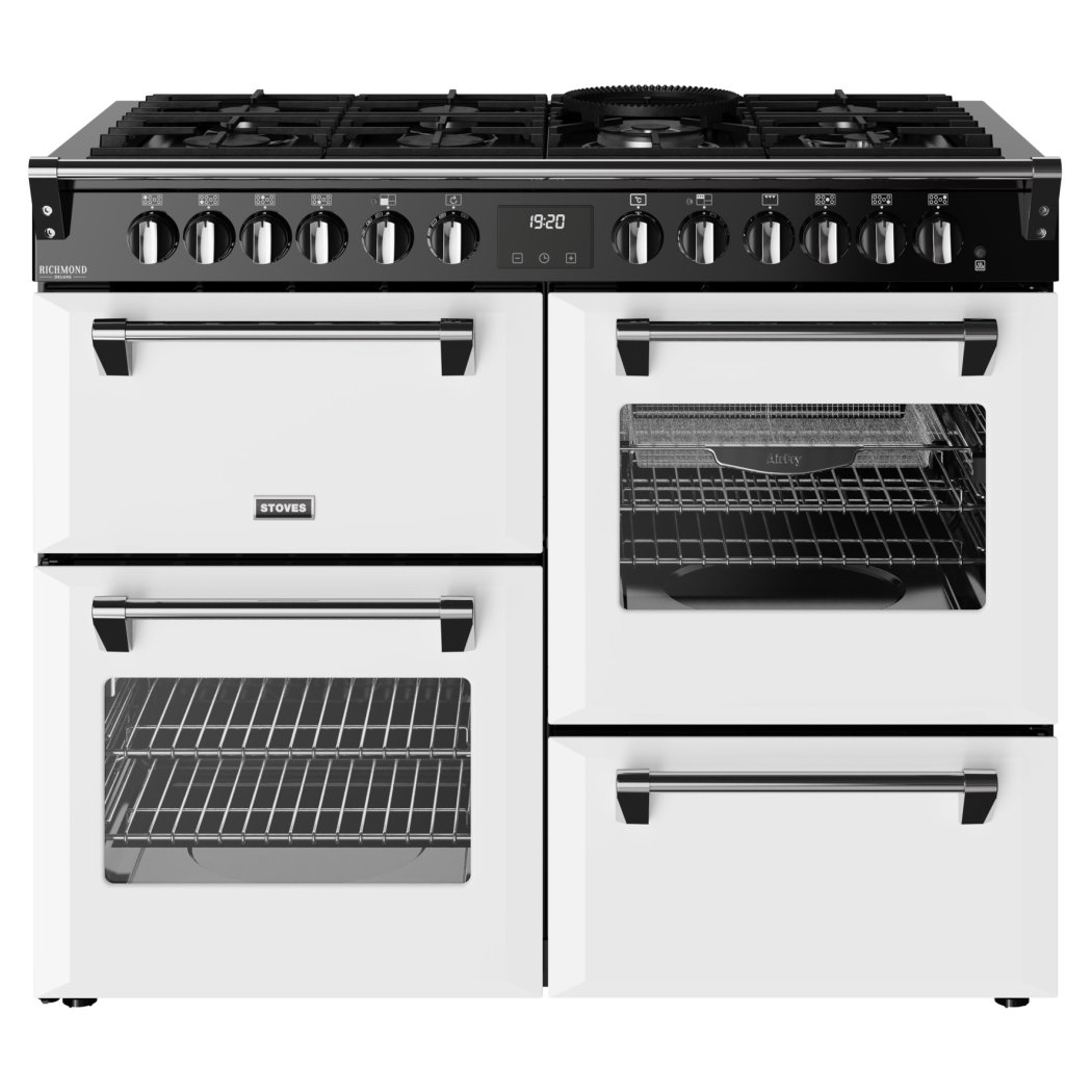 Stoves ST DX RCA RICH 110DF IWH 12028 Richmond DX 110cm Dual Fuel Range Cooker – ICE WHITE