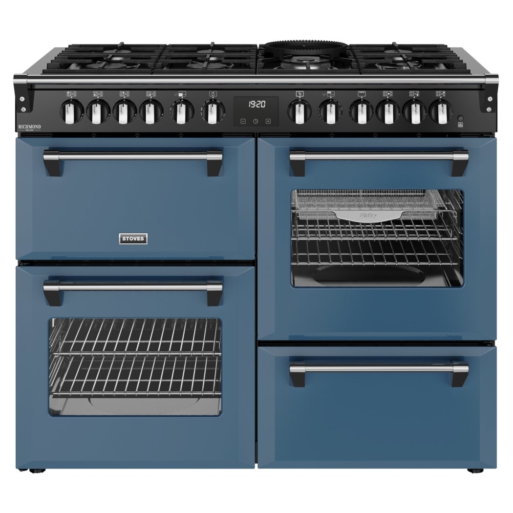 Stoves ST DX RCA RICH 110DF TWB 12029 Richmond DX 110cm Dual Fuel Range Cooker – TWILIGHT BLUE