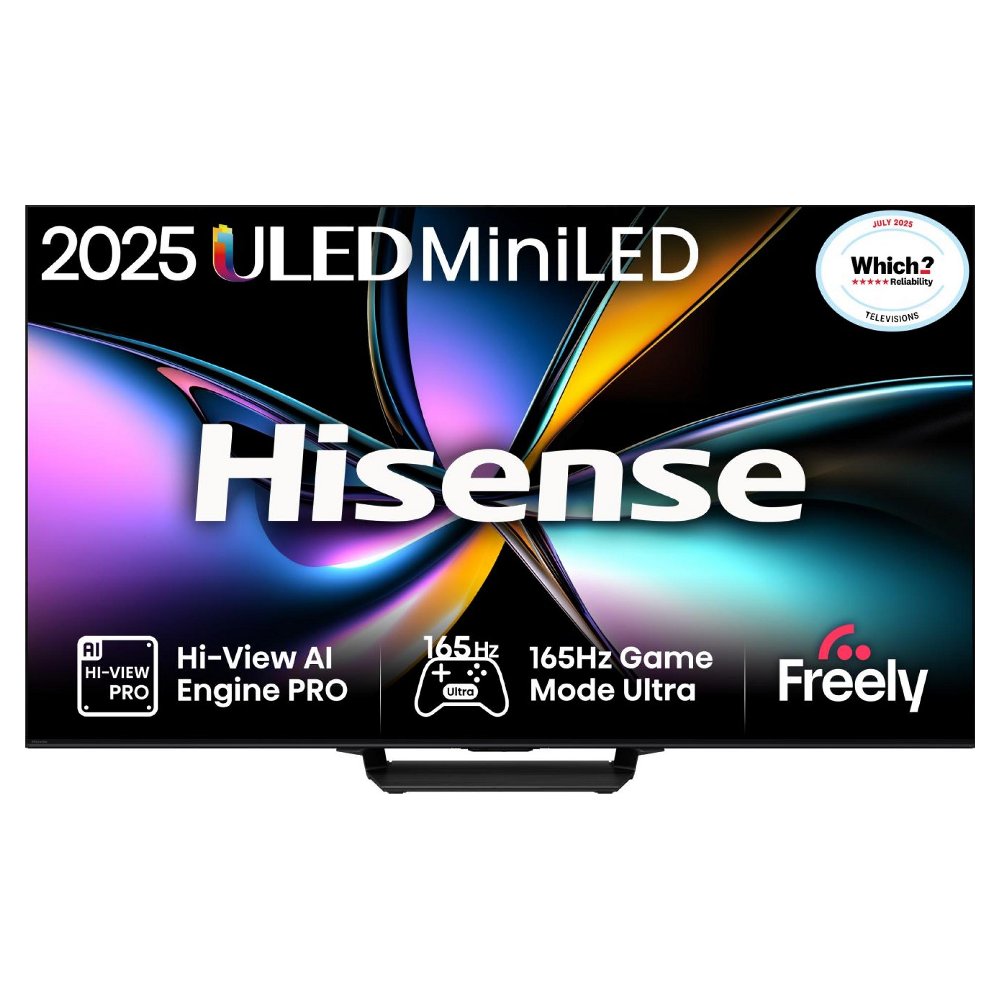 Hisense 85U7QTUK PRO 2025 85″ ULED Mini LED 4K Smart TV – BLACK