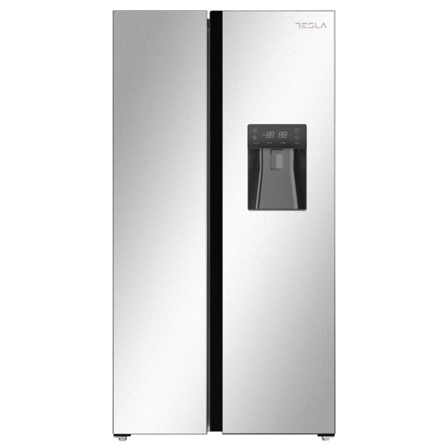 Tesla T582SBSX American Fridge Freezer With Water Dispenser Non Plumbed – STAINLESS STEEL