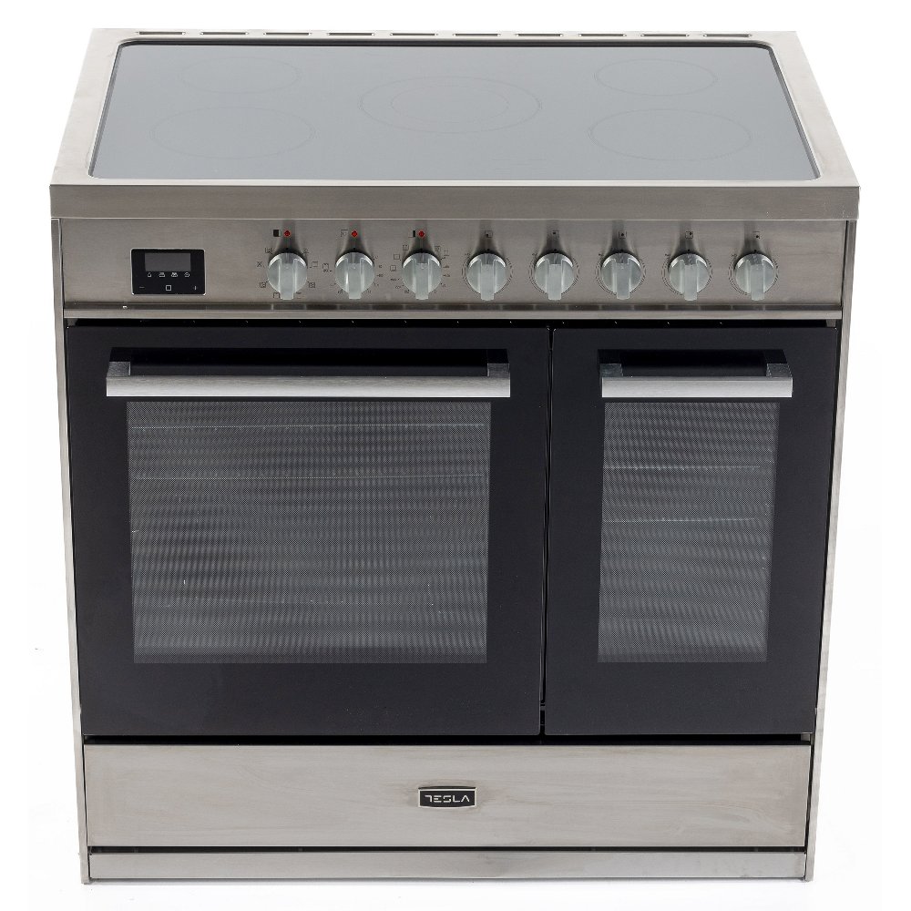 Tesla T90DCRCSS 90cm Professional Ceramic Range Cooker – STAINLESS STEEL