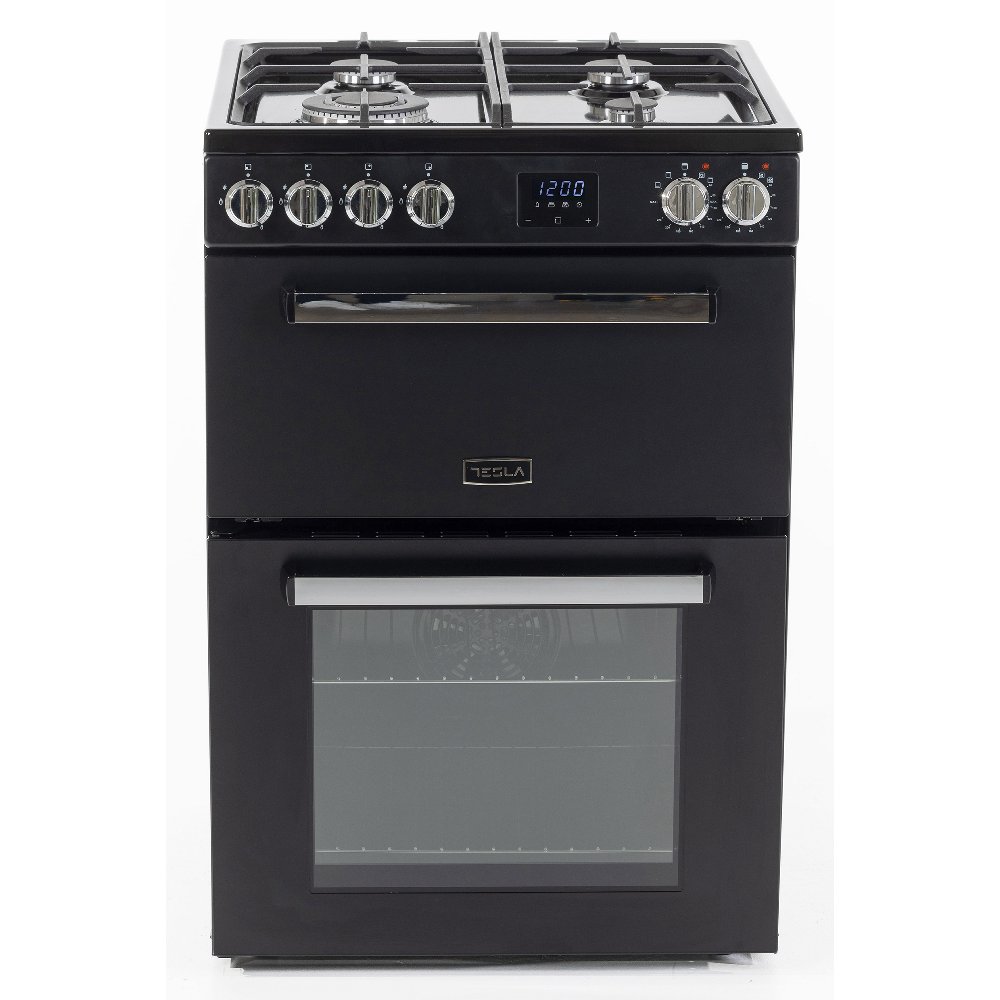 Tesla TMRDF60B 60cm Freestanding Dual Fuel Cooker – BLACK