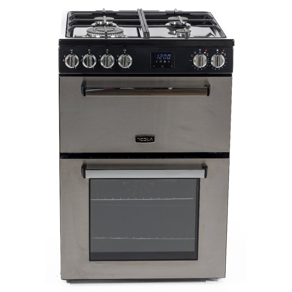 Tesla TMRDF60SS 60cm Freestanding Dual Fuel Cooker – STAINLESS STEEL