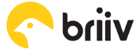 Briiv logo in black and yellow