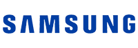 Samsung logo in blue