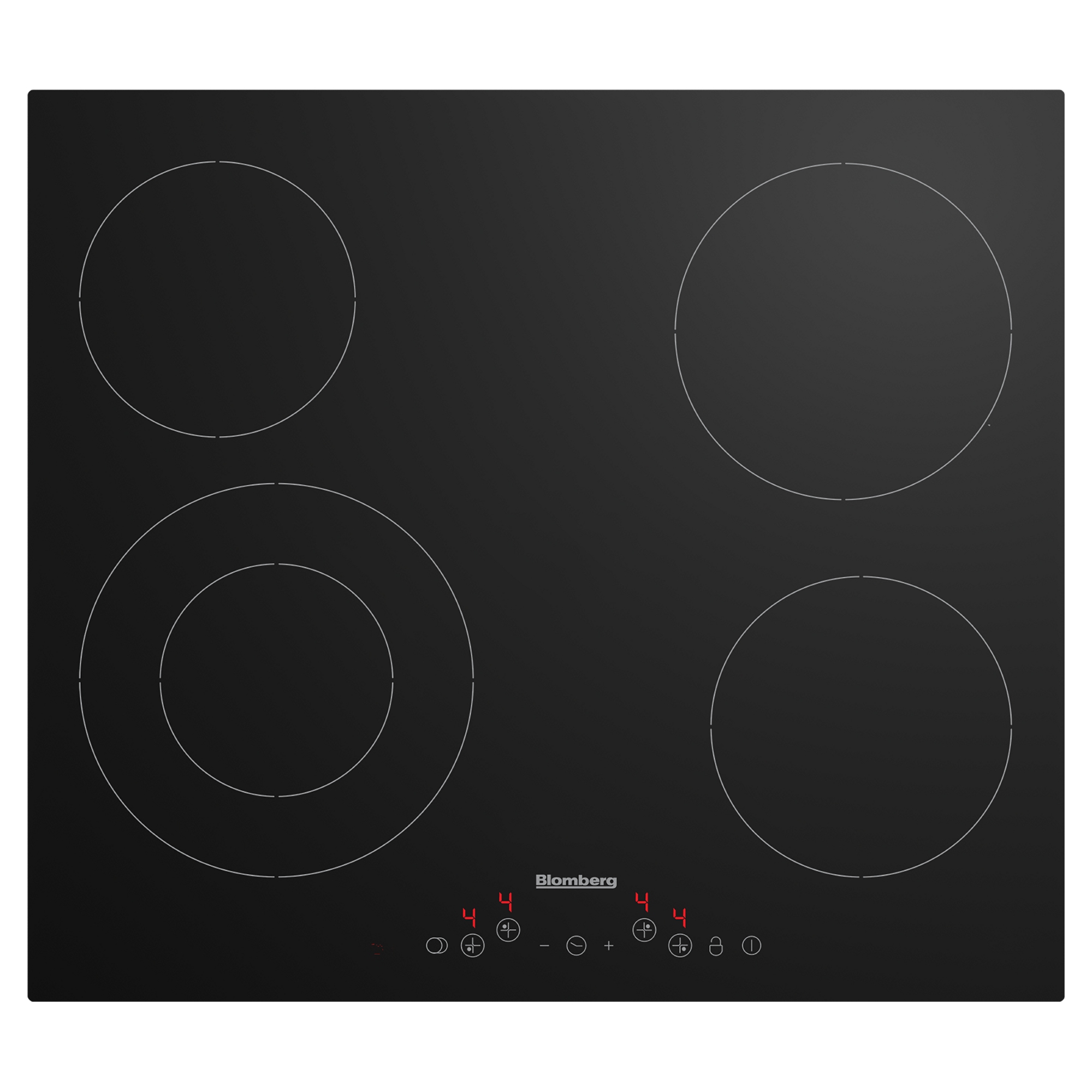Blomberg MKN54212 60cm 4 Zone Frameless Ceramic Hob in Black Glass