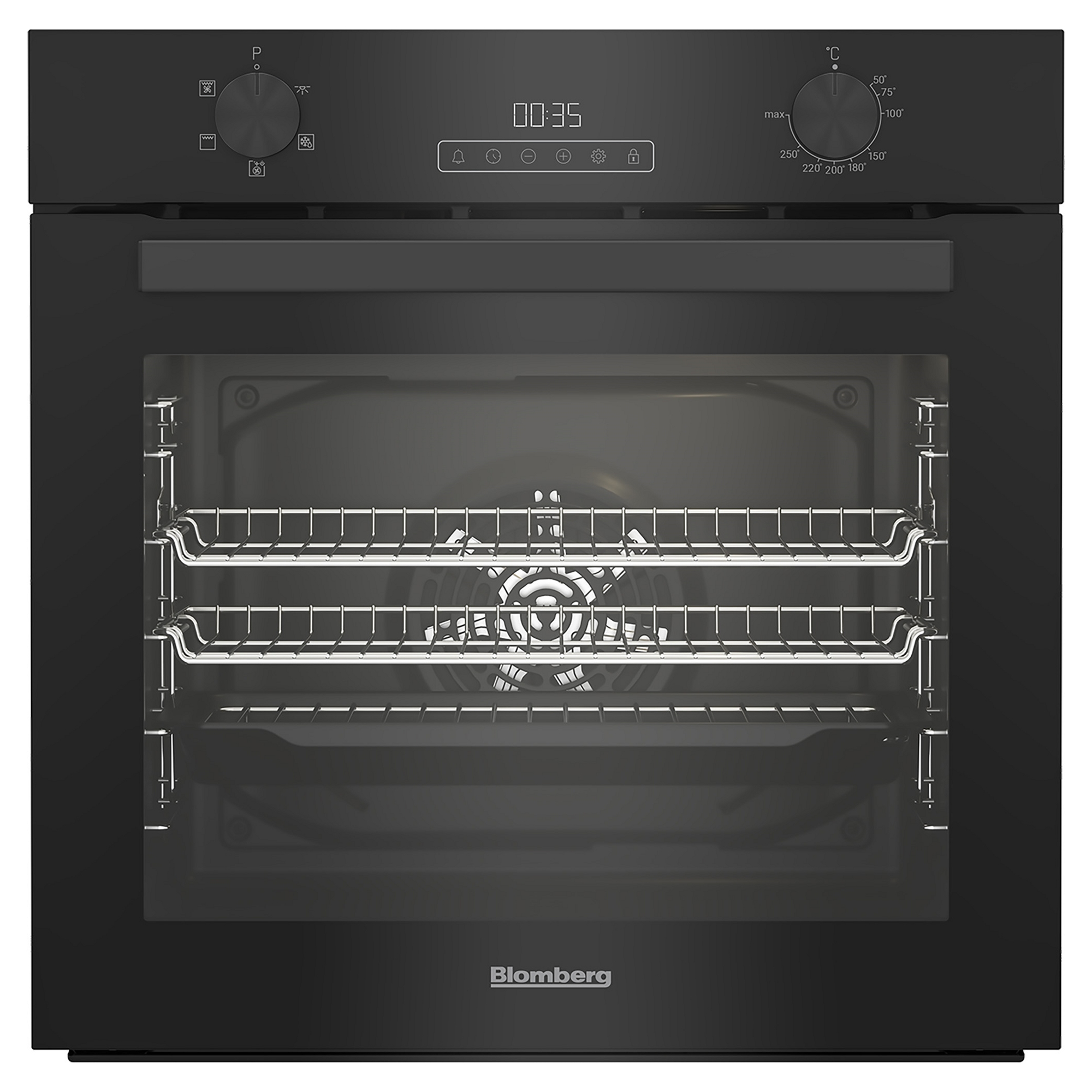 Blomberg ROEN8201B Built In Electric Fan Oven in Black LED Disp