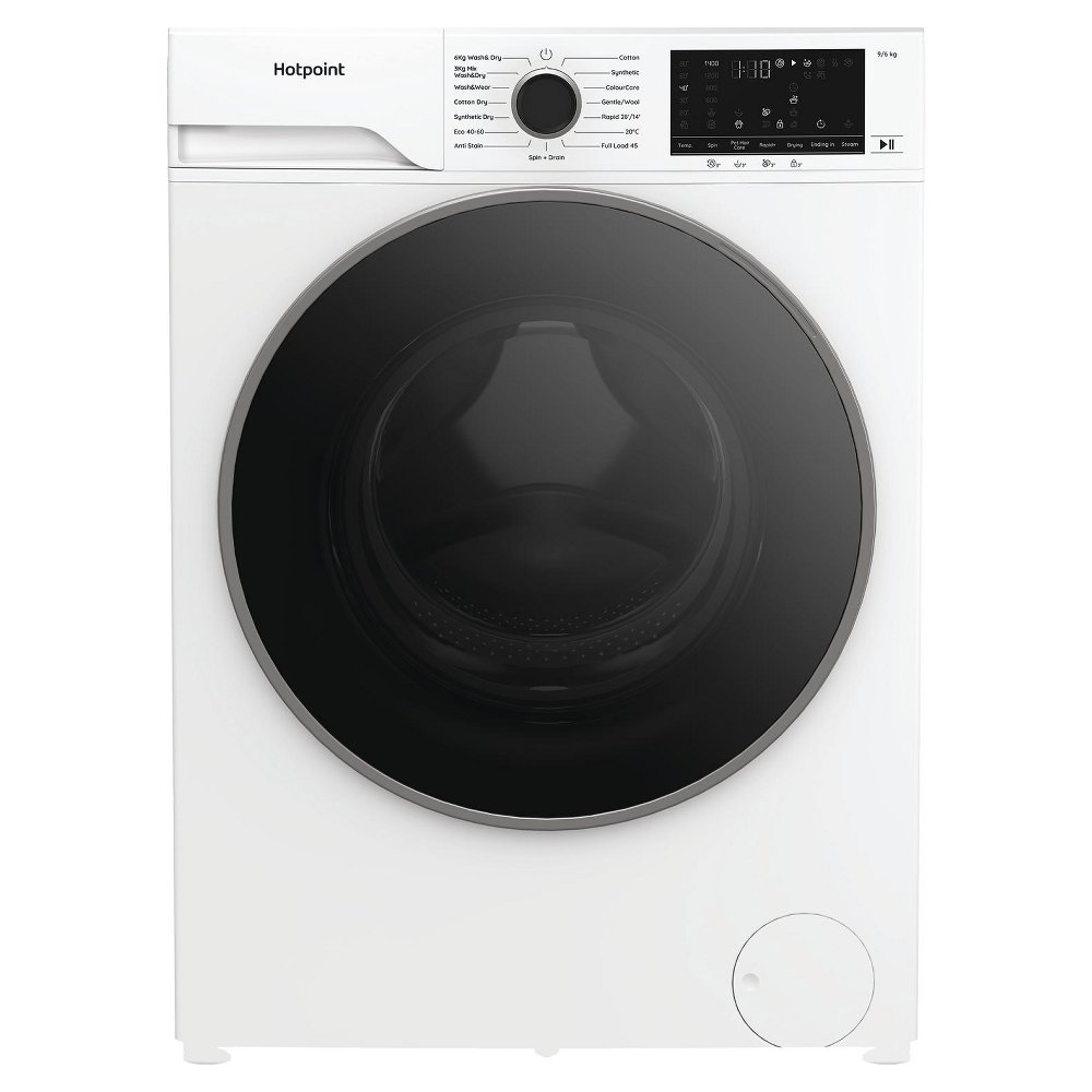 Hotpoint HBD9681ANTST Washer Dryer in White 1400 Spin 9kg 6kg D Rated