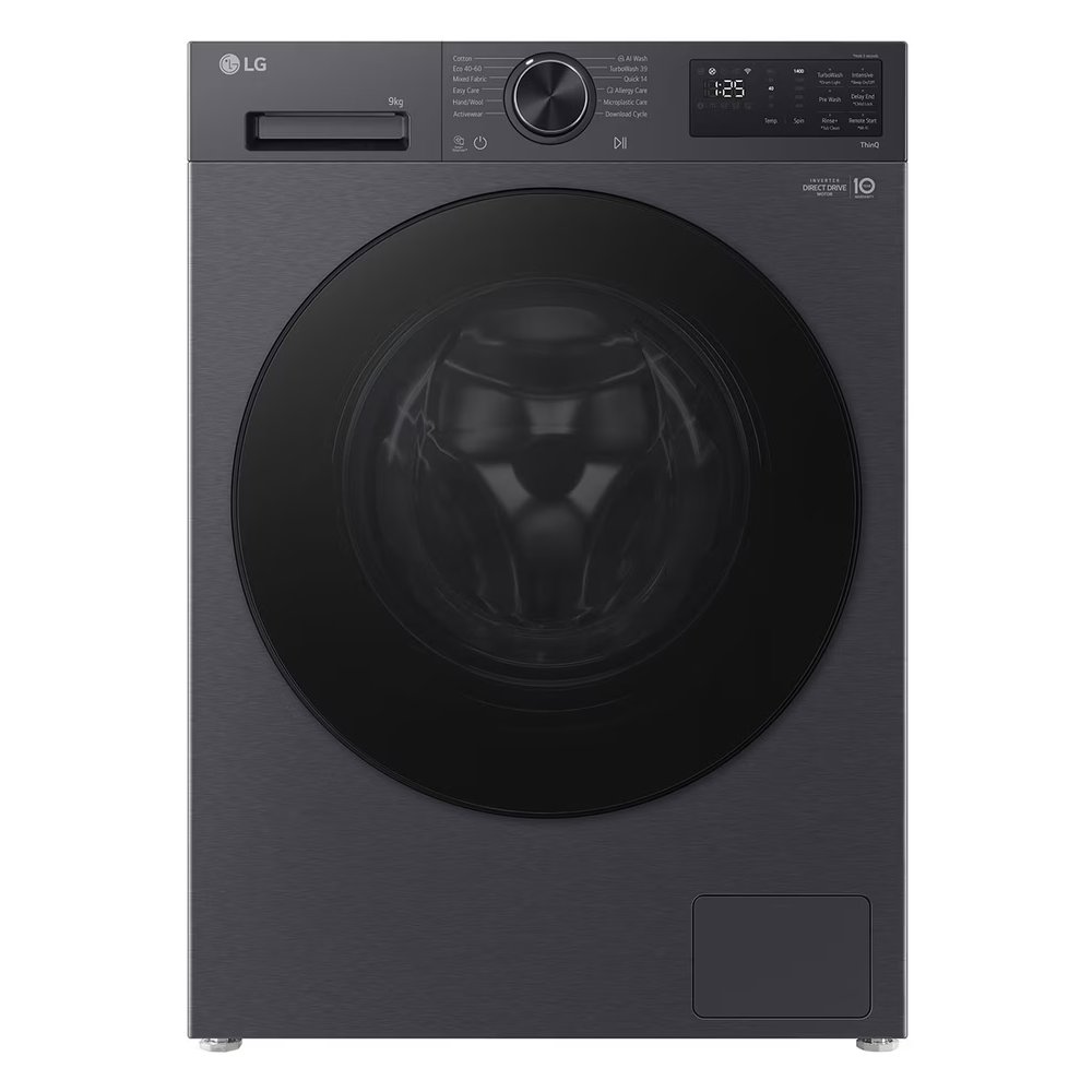LG F2X50S9TBB 9kg 1200 Spin Washing Machine in Matte Black A Rated Cou